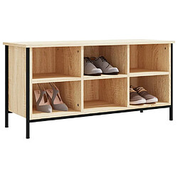 Acheter Maison Chic Armoire à Chaussures,Meuble de Rangement à Chaussures chêne sonoma 100x35x50cm bois d'ingénierie -MN78034