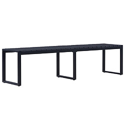 vidaXL Banc de jardin 180 cm Panneau PS Noir 