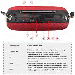 Universal Haut-parleur Bluetooth haute puissance 40W Colonne sans fil Subwoofer portable extérieur Haut-parleur sport avec téléphone portable | Haut-parleur portable (rouge)