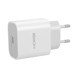 Avizar Chargeur Secteur USB-C 20W Technologie Power Delivery iHower - Blanc