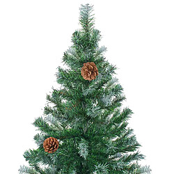 Acheter vidaXL Arbre de Noël givré pré-éclairé et boules pommes de pin 150 cm