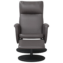 Avis Maison Chic Fauteuil inclinable,Fauteuil luxe de relaxation avec repose-pied gris similicuir -MN50014