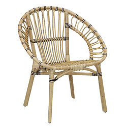 Aubry Gaspard Fauteuil rond en rotin Jazz naturel.