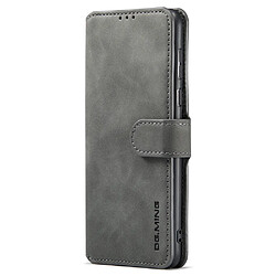 Etui en PU DG.MING style rétro, antichoc, fermoir magnétique avec support gris pour votre Samsung Galaxy A73 5G