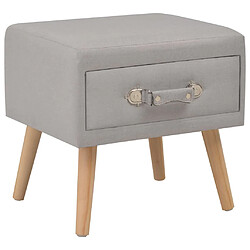 Helloshop26 Table de nuit chevet commode armoire meuble chambre 2 pièces gris 40x35x40 cm tissu 1402073