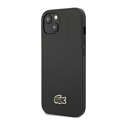 Lacoste Coque pour iPhone 14 Plus Collection Petit Piqué Design Texturé Noir