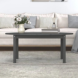 Avis ComfortXL Table Basse Gris 110x55x45 Cm Bois Massif De Pin