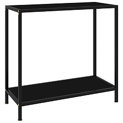 Maison Chic Table console | Meuble d'entrée | Table d'appoint Noir 80x35x75 cm Verre trempé -GKD79105