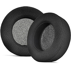 INF Coussinets d'oreille de rechange en maille de football noire épaisse pour Corsair Virtuoso PRO (lot de 2)