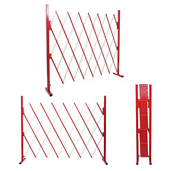 Mendler Grillage HWC-B34, grille protectrice télescopique, aluminium rouge/blanc ~ hauteur 153cm, largeur 28-200cm