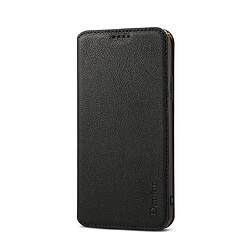 Wewoo Housse Coque Pour iPhone XR Denior V4 de luxe en cuir de vachette avec rabat horizontal support et fentes cartes et portefeuille noir