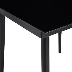 Acheter vidaXL Table à dîner de jardin Noir 200x100x74 cm Acier et verre