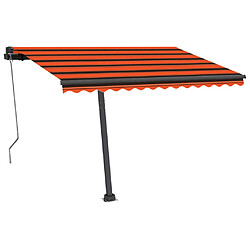 Maison Chic Auvent automatique | Store banne extérieur | Marquise capteur de vent/LED 350x250 cm Orange/marron -MN62462 pas cher