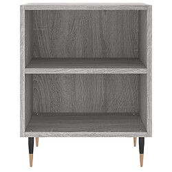 Avis vidaXL Table de chevet sonoma gris 40x30x50 cm bois d'ingénierie