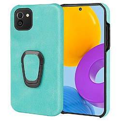 Coque en TPU + PU anti-rayures, antichoc avec béquille à anneau rotatif Matcha vert pour votre Samsung Galaxy A03 (EU Version)