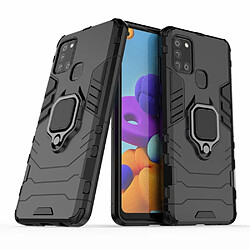 Coque en TPU hybride cool guard avec support de bague noir pour votre Samsung Galaxy A21s