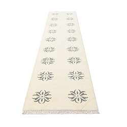 Avis Vidal Tapis de couloir en laine 406x79 beige Darya