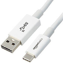 Basics Câble USB Type-C vers USB-A mâle 2e génération - 0,9m - Blanc