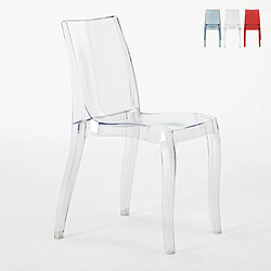 18 Chaises Cristal Light Grand Soleil Transparent promo offre stock pour Bar café, Couleur: Transparent