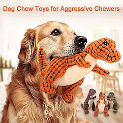 Dino robuste indestructible, jouets interactifs pour chiens Dino robustes et grinçants pour les mâcheurs agressifs, jouets à mâcher de chien en peluche