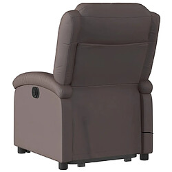 Acheter vidaXL Fauteuil inclinable de massage marron foncé cuir véritable