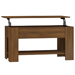 vidaXL Table basse Chêne marron 101x49x52 cm Bois d'ingénierie