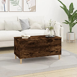 Avis Maison Chic Tabls basse,Table Console pour salon Chêne fumé 90x44,5x45 cm Bois d'ingénierie -MN13736