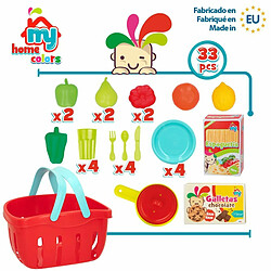 Color Baby Set de jouets alimentaires Colorbaby Linge et ustensiles de cuisine 33 Pièces (12 Unités) pas cher