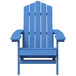 Avis vidaXL Chaises de jardin Adirondack avec table PEHD Bleu aqua