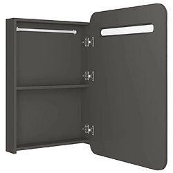 Acheter vidaXL Armoire de salle de bain à miroir LED anthracite 60x11x80 cm