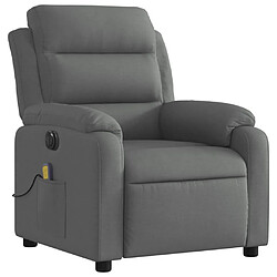 Avis Maison Chic Fauteuil Relax pour salon, Fauteuil inclinable de massage électrique gris foncé tissu -GKD31044