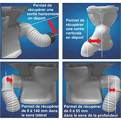 Pipe WC coudée extensible Regiplast Magic Pipe