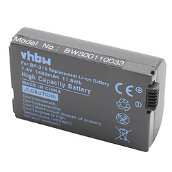 vhbw Batterie compatible avec Canon DMVX4i, MVX4i caméra vidéo, caméscope remplace BP-315, BP-308, BP-310 (1620mAh, 7.4V, Li-Ion)