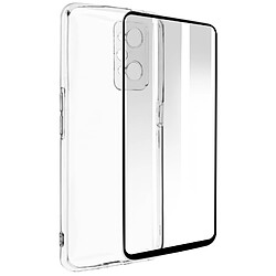 Avizar Coque Realme GT Neo 2 / GT Neo 3T et GT 2 Silicone Film Verre Trempé 9H noir