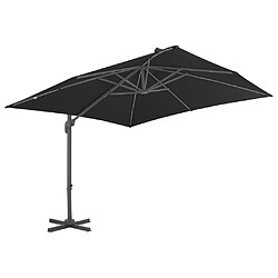 vidaXL Parasol de jardin en porte-à-faux et poteau en aluminium