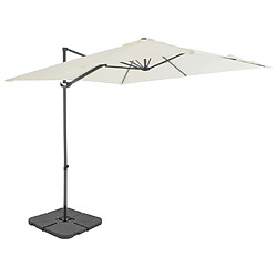 Maison Chic Parasol Jardin | Parasol avec base portable Sable - GKD99187