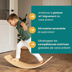 Acheter MeowBaby® Planche Balancer pour Enfants 80x30cm Montessori, Balance Board Gris avec Feutre, Gris