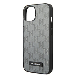 Karl Lagerfeld Coque arrière rigide pour iPhone 14 - Logo Gris pas cher