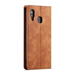 Avis Wewoo Housse Coque Pour Galaxy A60 Forwenw Dream Series Oil Edge Fort Magnetism Étui à rabat horizontal en cuir avec support et fentes cartes et portefeuille et cadre photo marron