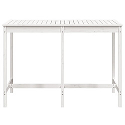 Acheter Maison Chic Table de jardin | Table d'extérieur blanc 159,5x82,5x110 cm bois massif de pin -GKD49690