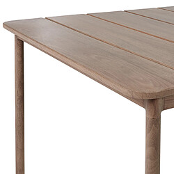 Acheter Beliani Table de jardin 185x96 cm Métal Bois foncé FLAVIA