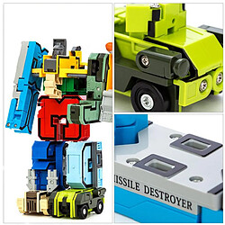 Universal 10PCS Créatif Assemblage Blocs Éducatifs Action Transformation Numérique Robot Déformation Avion Voiture Transport Mouling Workshop | Jouets Enfants | Blocs Éducatifs Blocs(Coloré) pas cher