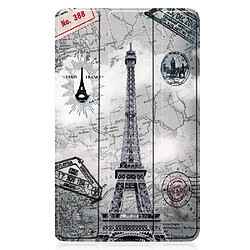 Etui en PU légers, avec support tour eiffel et carte pour votre Lenovo Tab M7 (3rd Gen)