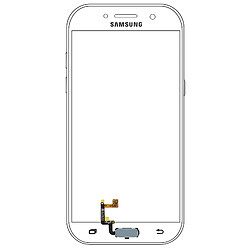 Bouton Home + Nappe de connexion pour Samsung A3 2017 - Bleu