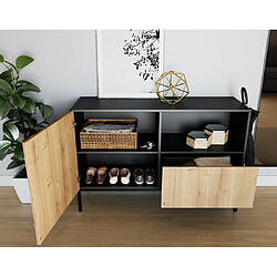 Avis Bestmobilier Felicia - buffet bas - bois et noir - 120 cm