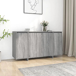 vidaXL Buffet Sonoma gris 135x41x75 cm Bois d'ingénierie