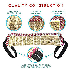 Acheter Jouet de coussin à mordre pour chien avec 2 poignées en corde Puppy Strong Linen Chew Training Interactive Playing Toys