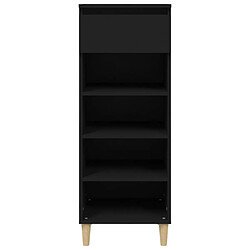 Avis Maison Chic Armoire à Chaussures Noir,Meuble de Rangement à Chaussures 40x36x105 cm Bois d'ingénierie -MN83192