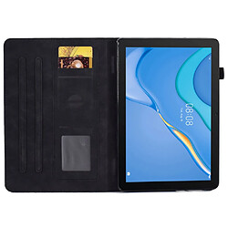 Etui en PU avec support, porte-cartes et porte-stylo pour votre Huawei MediaPad T3 10 - noir