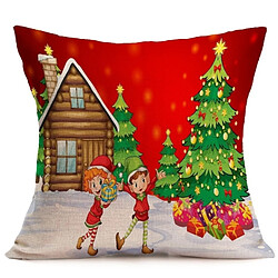 Wewoo Taie d'oreiller de canapé de voiture de modèle de fête de Noël avec les contraintes principales décoratives de sofa à la maison, C, taille: 43 * 43cm